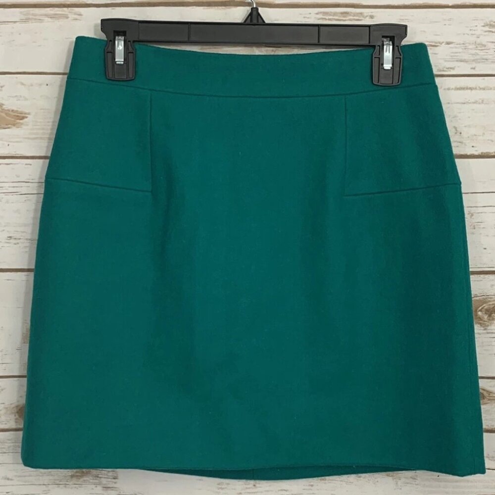 J.Crew Wool Blend Mini Skirt – Kelly Green